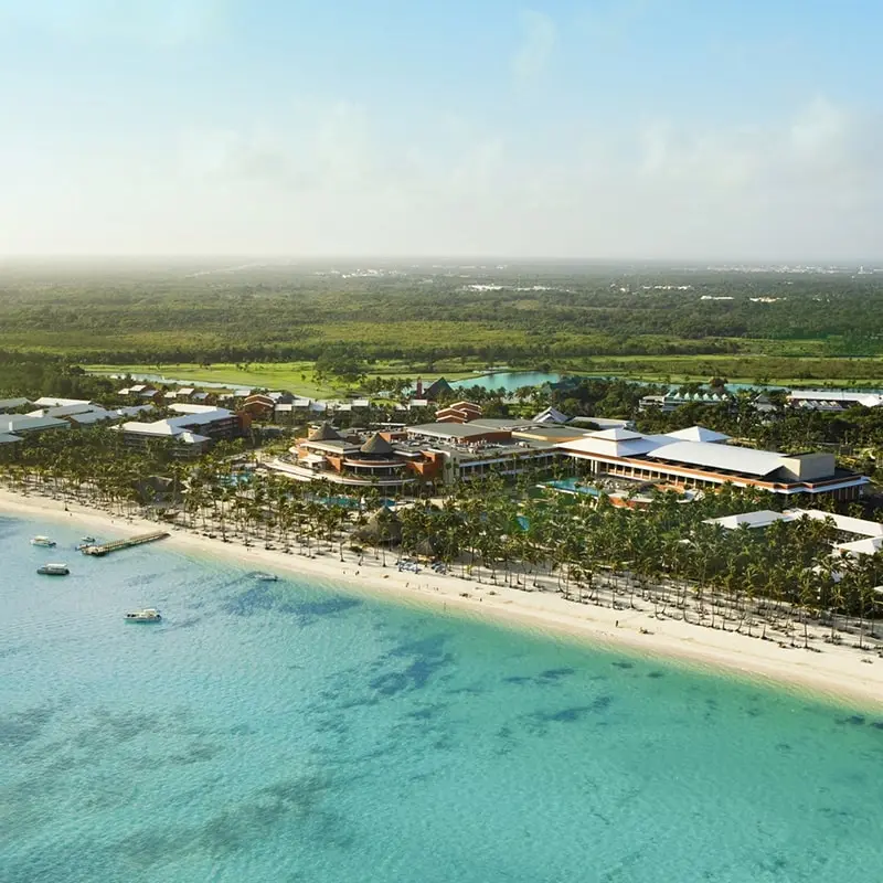 Aerial view of the Barceló Bavaro Palace in the Dominican Republic