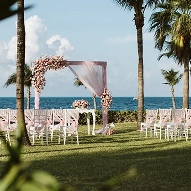 A destination wedding in the gardens of Hotel Riu Palace Costa Rica.