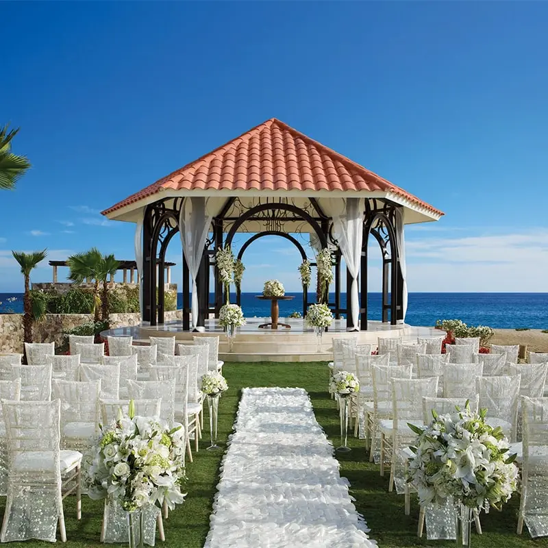 A gazebo destination wedding in Mexico