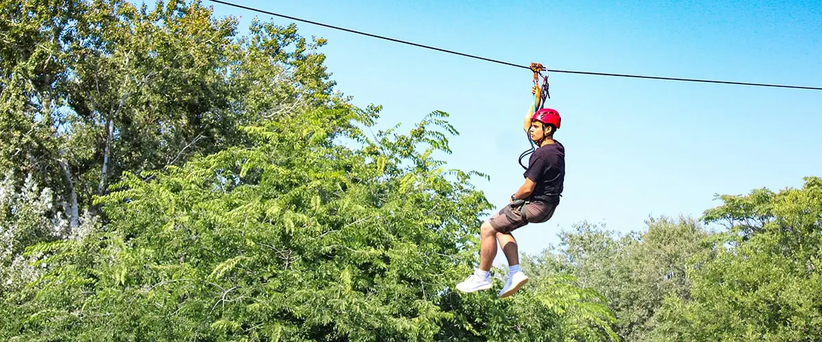 Zip lining can enhance your rustic Caribbean wedding